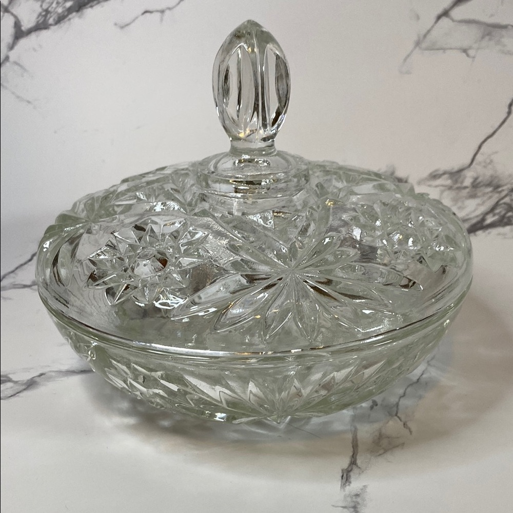 Lidded Candy Dish Prescut Design Anchor Hocking